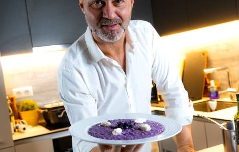 Risotto cavolo rosso e bryndza podľa Andrea Ena